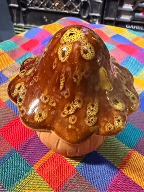 Vintage Inspired Ceramic Mushroom Figurine